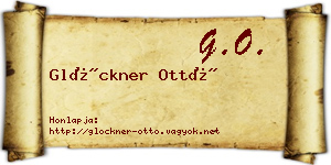 Glöckner Ottó névjegykártya